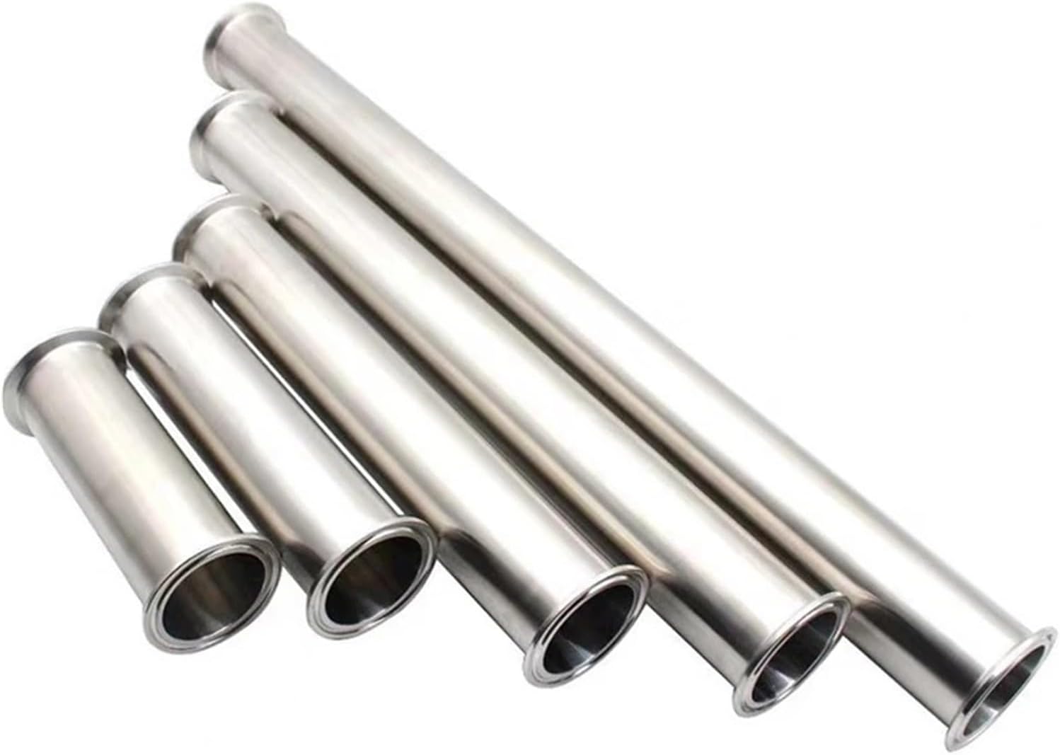 3"(76mm) Flange 91mm X 2"(51mm) Flange 64mm Long Type Tri- 76mm SS304 Spool  Tube 1PC 76mm x Ferrule 91 Tri Clamp Type Spool Tube With Ferrule Clamp