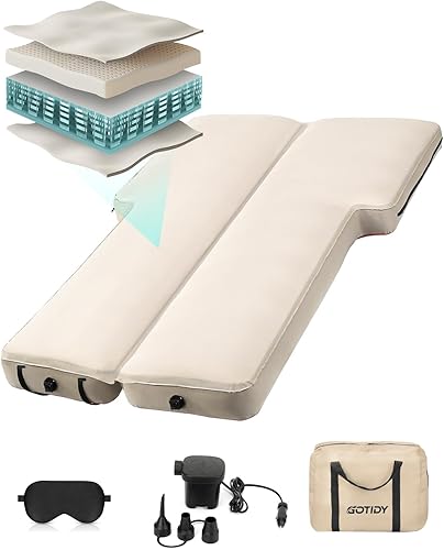 Para colchón Tesla Modelo Y, cama inflable para colchón modelo Y con bomba de aire eléctrica, fusión dos en uno de aire y espuma viscoelástica