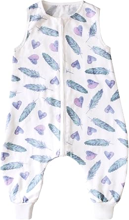 Baby Sleep Sack with Feet Muslin Original Cotton Sleeping Bag Wearable Blankets Non Sleeves 1-4T
