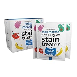 Miss Mouth\'s Messy Eater Stain Treater Wipes - 25 Pack Stain Remover - Newborn & Baby Essentials - No Dry Cleaning Food, Grease, Coffee Off Laundry, Underwear, Fabric