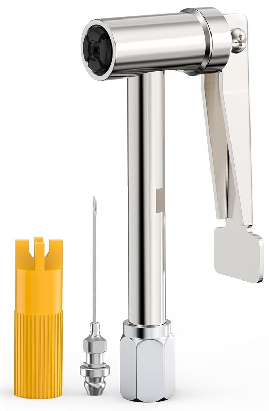 Kit de acoplador angular de 90° para engraxadeira Samffy com agulha injetora e ferramenta de limpeza, 3 peças