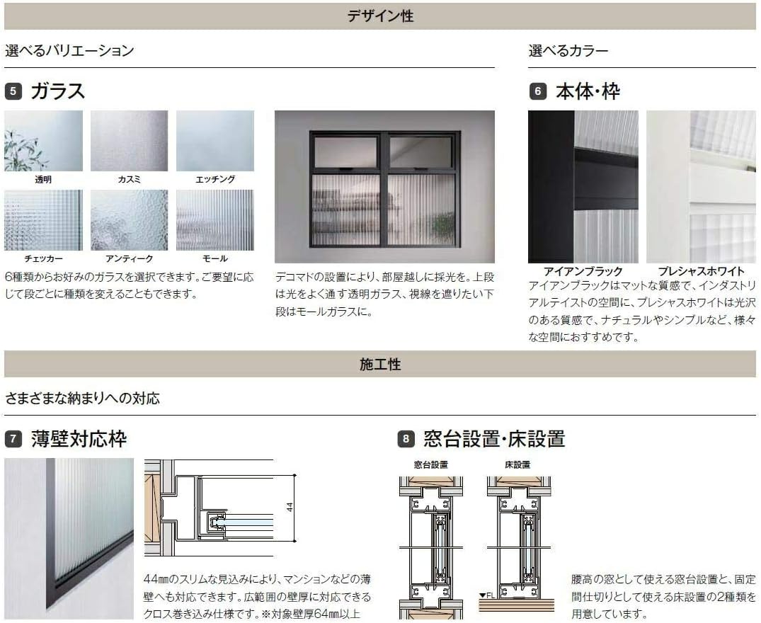 メーカー包装済】 デコマド リビング建具 窓 デコ窓 asakusa.sub.jp