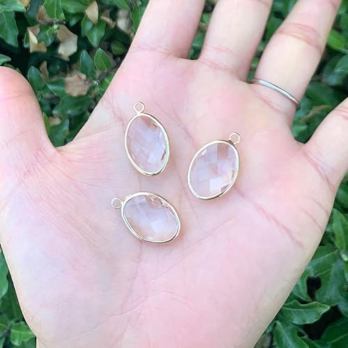 Miniatura 2 de Adabele Colgante de gota de piedra natal de oro de 0.709 in de grado A para aretes personalizados, pulseras, collares, tobilleras, llavero,