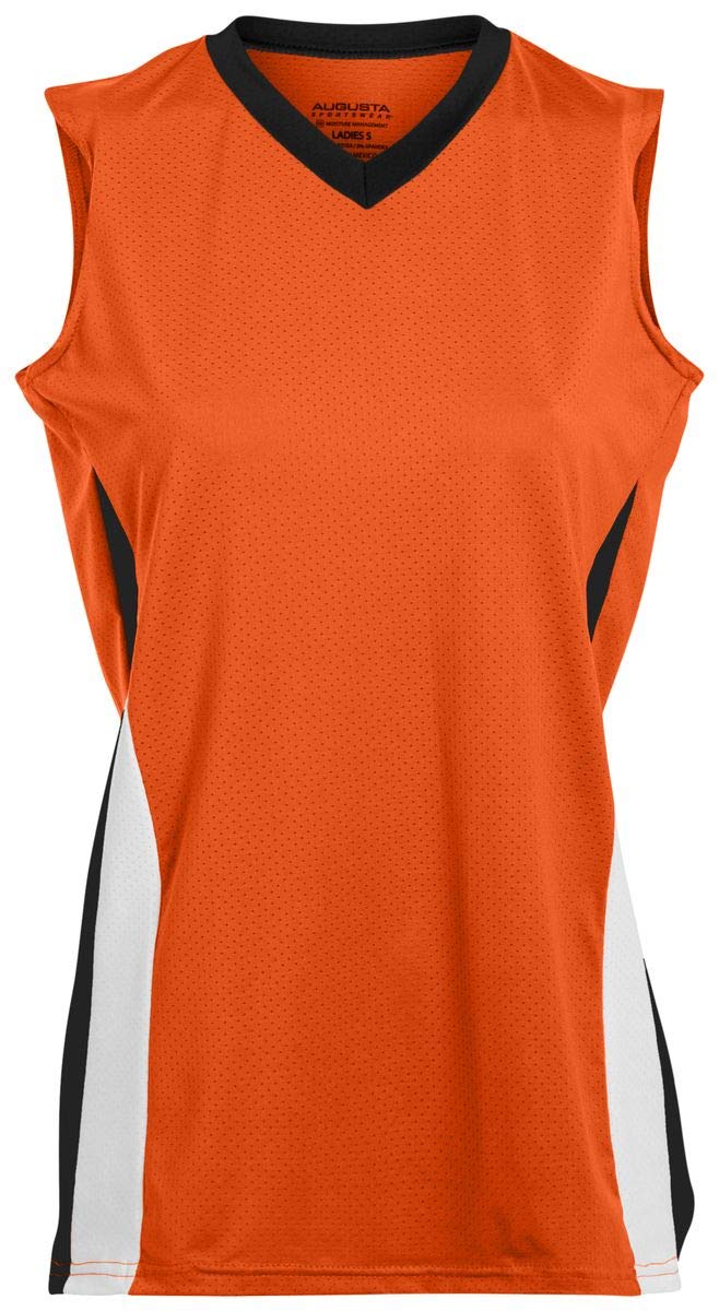 Augusta Sportswear Women's 1355, Orange/Black/White, Large
