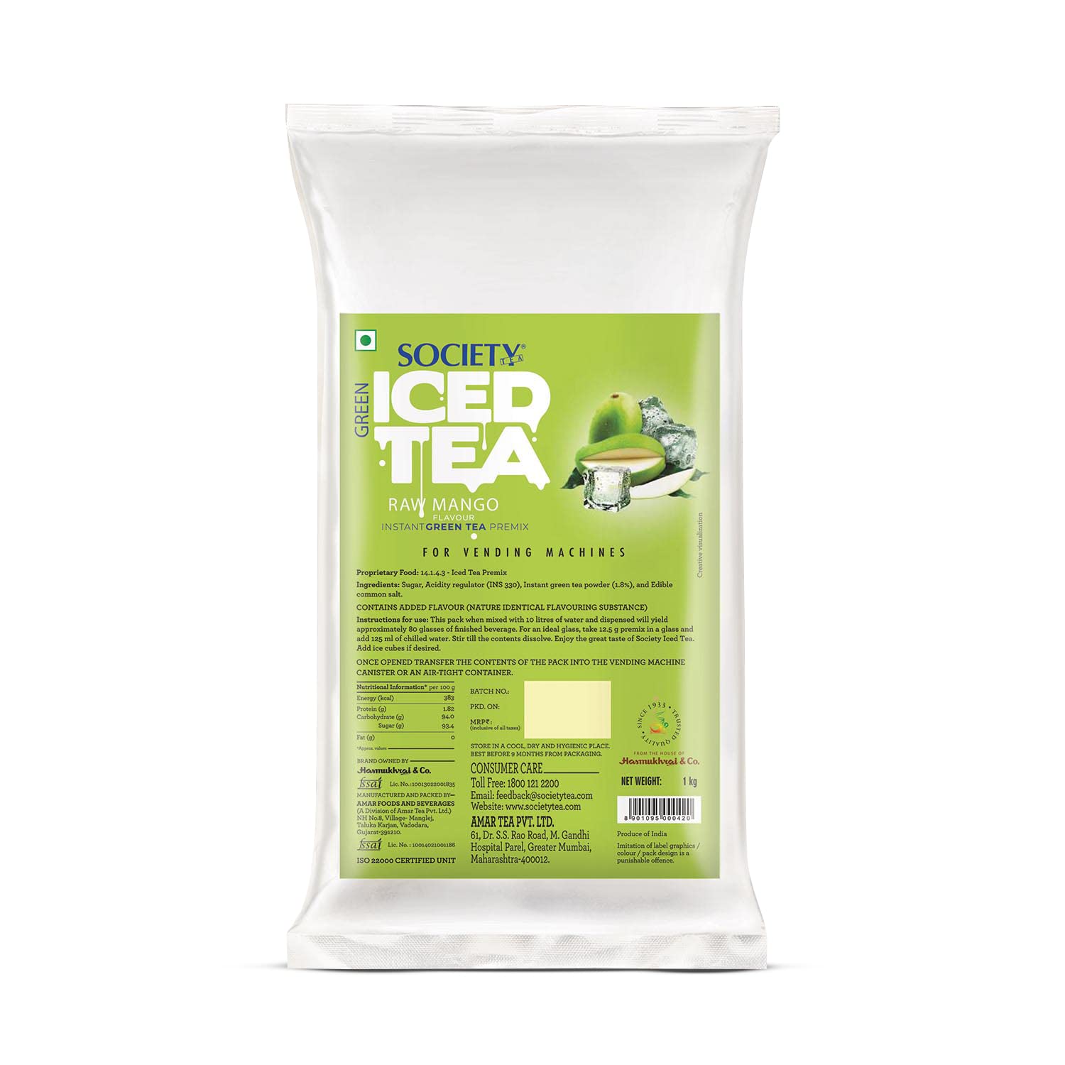 Iced Tea | Raw Mango | Refreshing & Tasty | 1 kg | Pack of 1