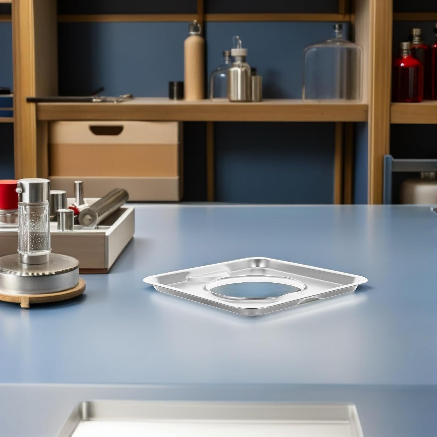 Toddmomy 3Pcs Gas Stove Burner Covers Square, 7.7x7.7" Drip Pan for Stove, Metal Range Cooktop Drip Pans, Gas Burner Liner Cover, Catch Water Spills and Grease
