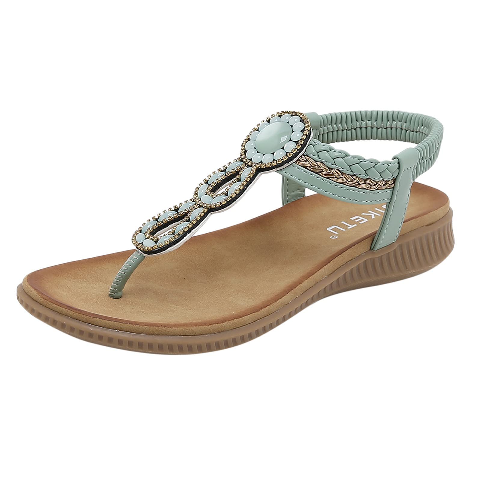 BAtlam Sandali da Donna, Zeppe, Sandali Elastici, Sandali da Spiaggia, Infradito,A,38