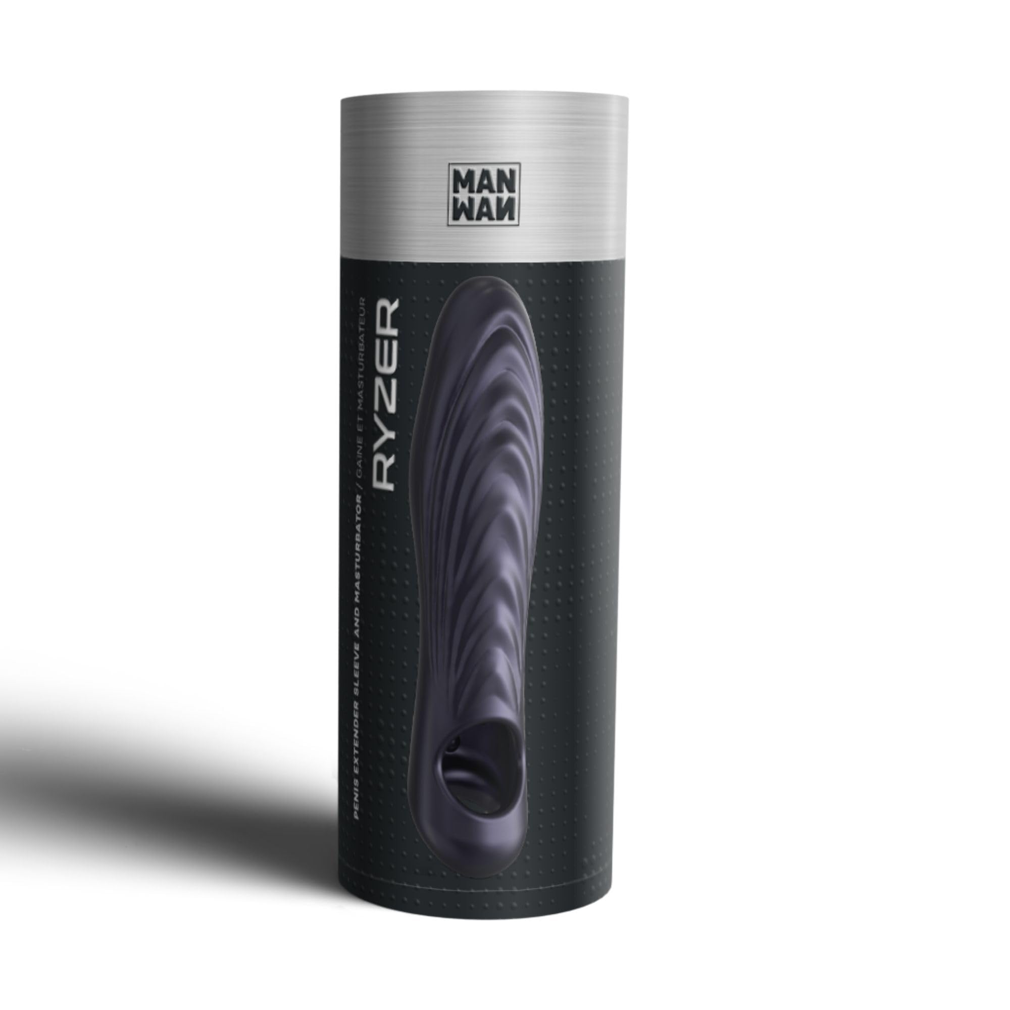 Man WAN Ryzer – Masturbatore Maschile & Guaina Peniena in Silicone Morbido, Sextoy Maschile con Interno ed Esterno Testurizzati, Anello Penieno Integrato, Effetto Succhio, Aumento della Circonferenza