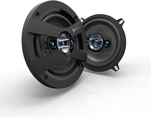 Scosche HD5254 Juego de altavoces HD de 4 vías de 5.25 pulgadas con pico de 160 vatios40 vatios RMS por altavoz