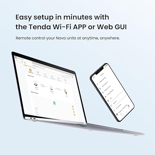 Miniatura 5 de Tenda AX1500 Mesh WiFi 6 System Nova MX3 - Cubre hasta 3500 pies cuadrados - Sistema de malla WiFi 6 para todo el hogar - Router de malla Gigabit