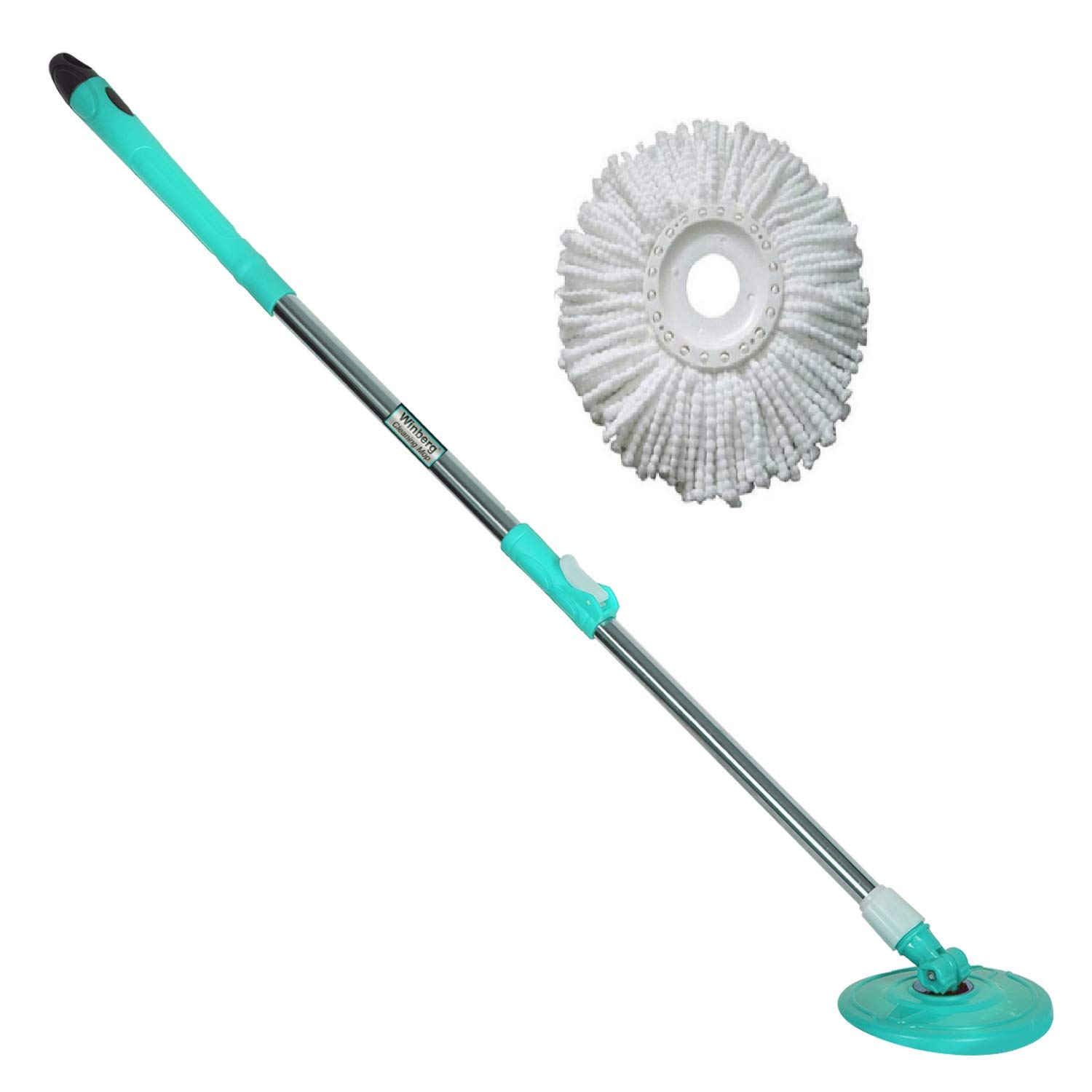 Winberg ® Bucket Mop Rod with 1 Refill 360° Spin Rod Stainless Steel Rod Stick Rotating Pole by Glitter Collection snglrodset12 (B07N1JQHC5) Amazon Price History, Amazon Price Tracker