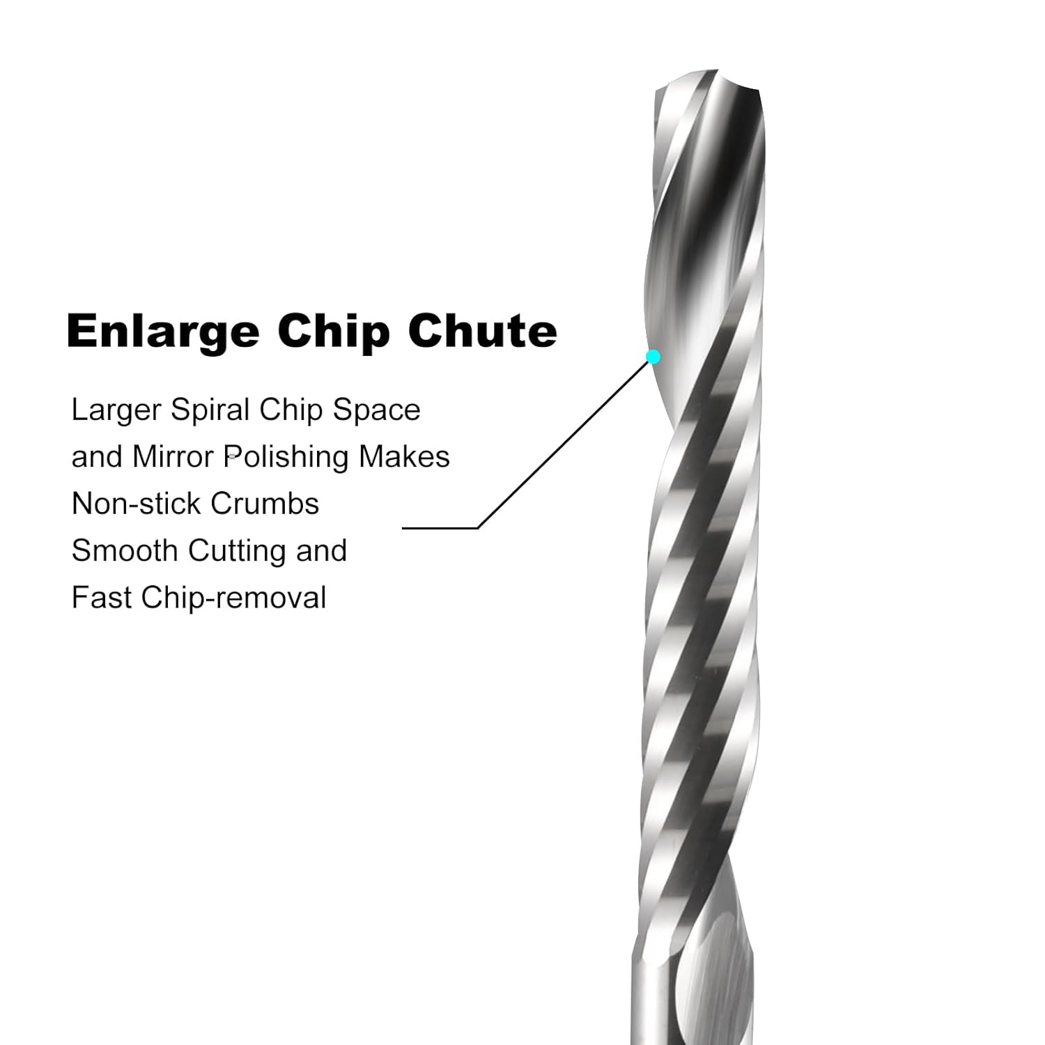 O Flute End Mill 1/8 Shank,1/16 Cutting Dia,12mm CEL, Carbide CNC Router Bit 1/8 Single Flute Up Cut&5PCS Tipped 90°Countersink Drill Bit with Adjustable Depth Stop Counterbore Router Drill Bit