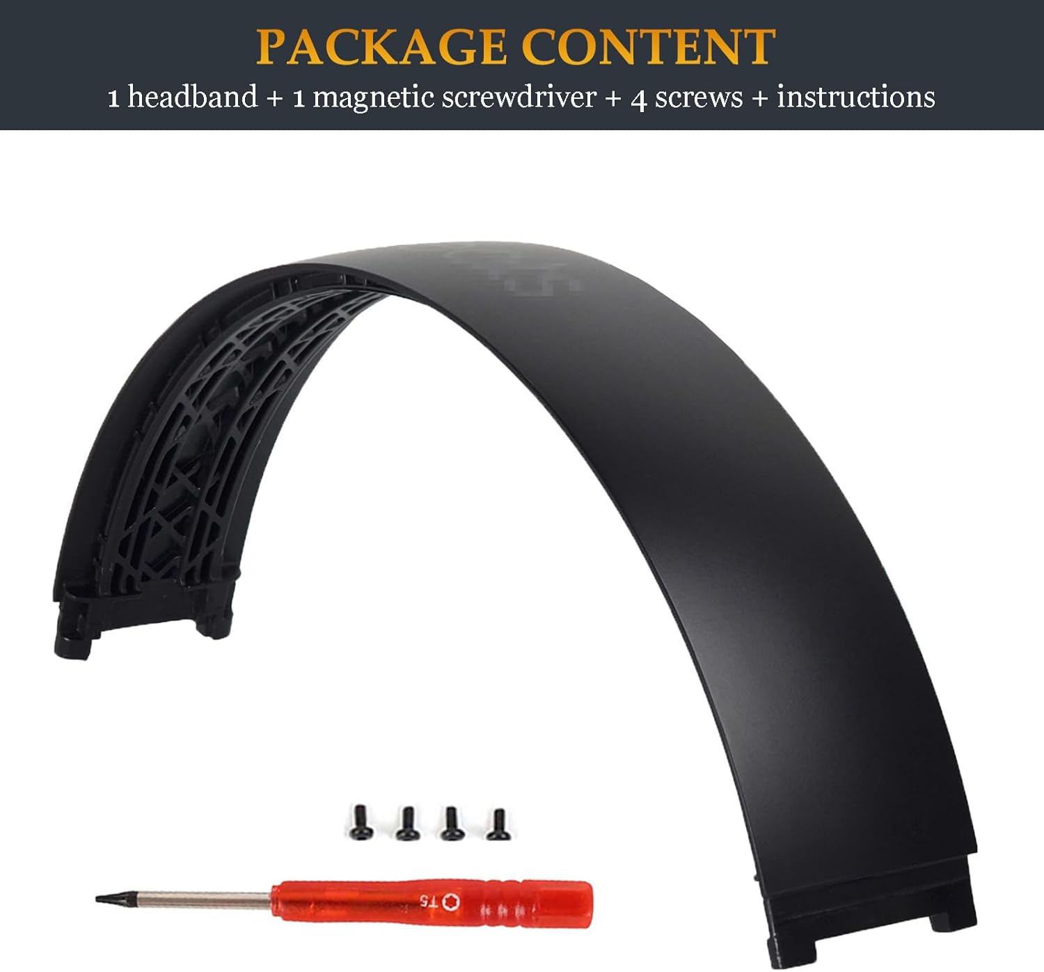 Beat Studio 3 Headband Replacement Parts as Same as Stock Arch Band Repair Kit Compatible with Beats by Dre Studio 3/A1914 and Studio 2 Wired/Wireless (B0500/B0501) Over-Ear Headphones (Matte Black) - Image 6