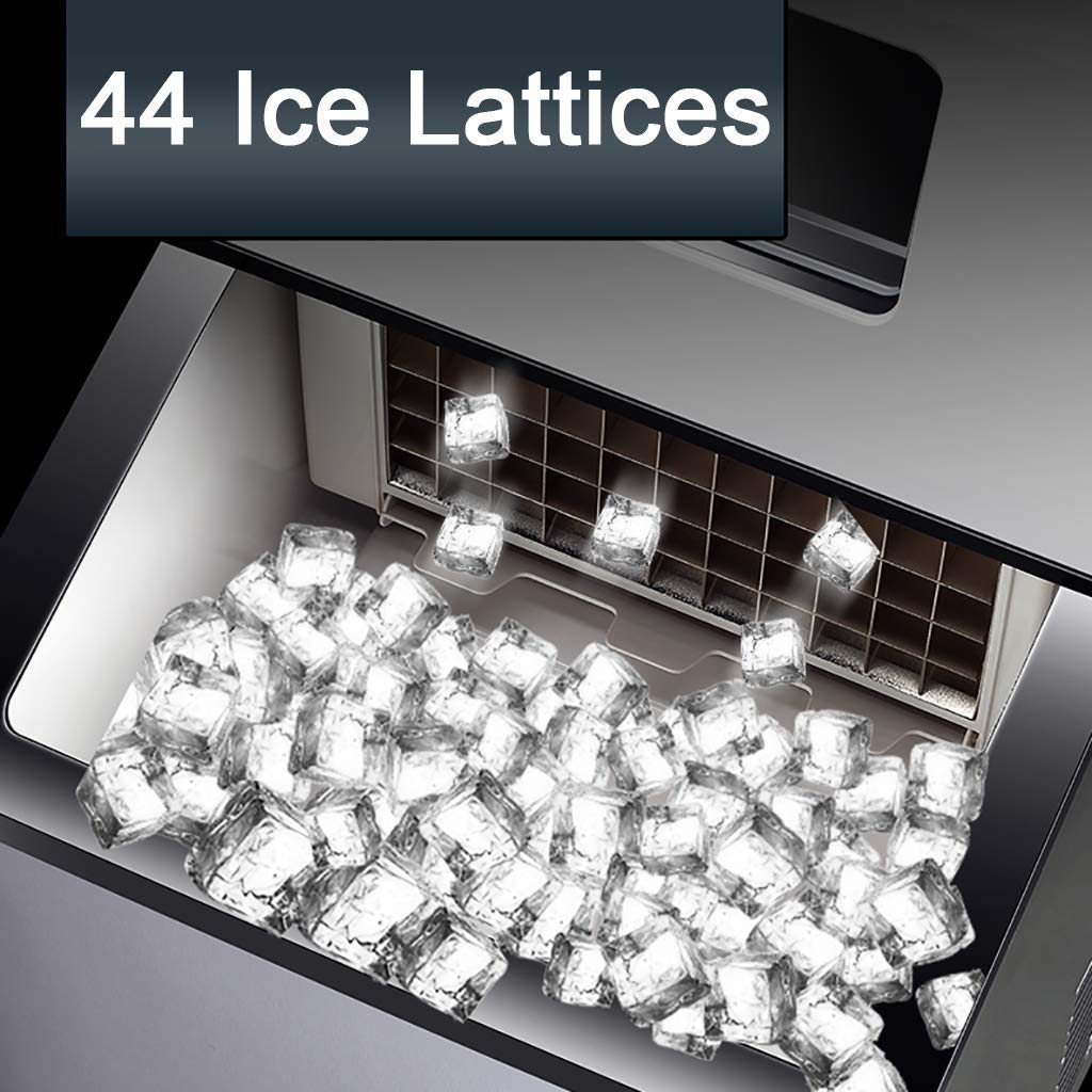 Ice Cube Maker Portable Ice Cube Machine for Countertop Commercial Stainless Steel Ice Maker Fast Ice Making Suitable for Kitchen Home Bars