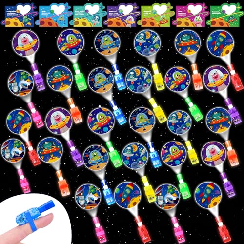 Cartes de Saint-Valentin pour enfants Kiddelo avec 28 lumières spatiales galaxie
