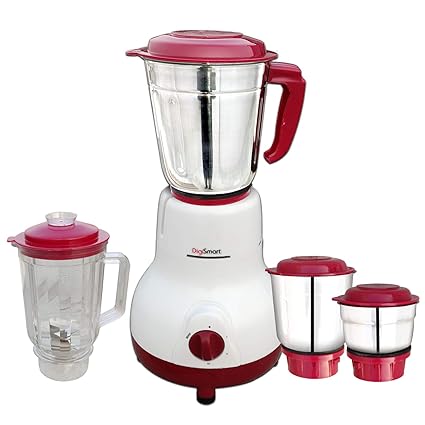 DIGISMART Mixer Grinder, 750W, 4 Jars (White)
