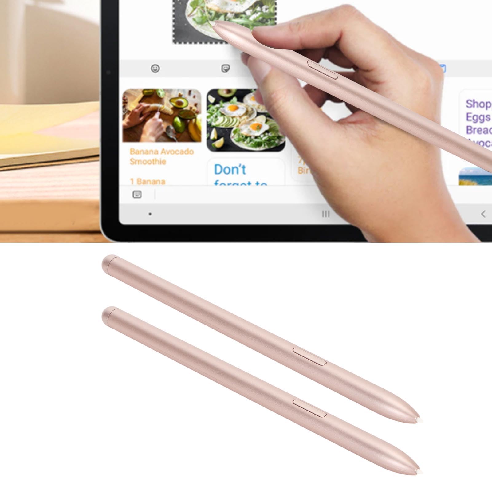 Generic Lápiz óptico para Tableta, Alta Sensibilidad, Evita Pérdidas, 4096 Niveles de Sensibilidad a la Presión, Lápiz óptico Magnético para Pantalla Táctil para Tab S7 FE (Oro Rosado)