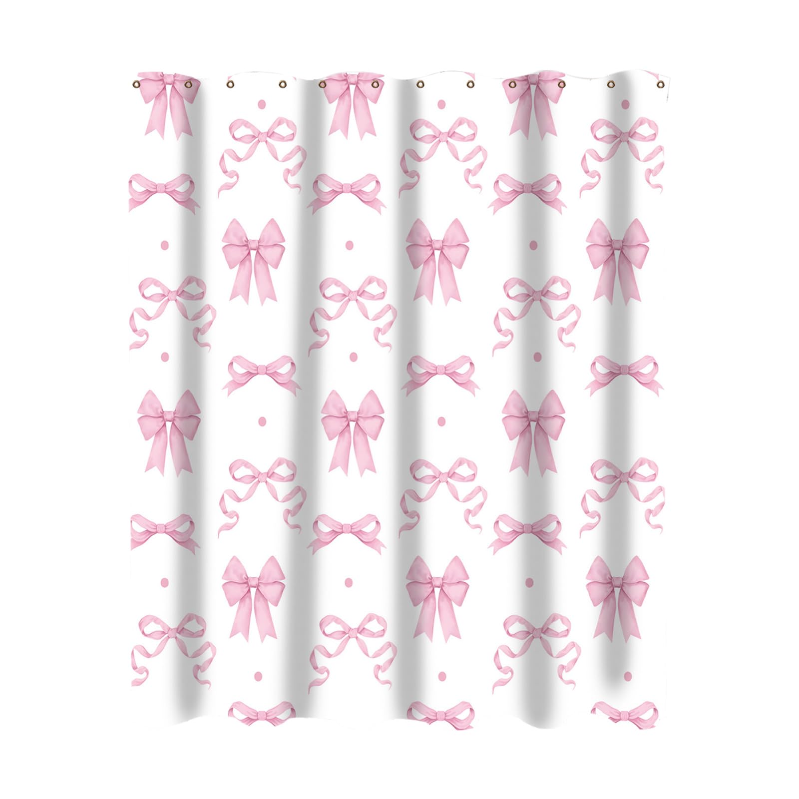 Hsioluted Shower Curtain Vibranted Watercolor Bows Theme Polyester Bathroom Decoration Easy to Clean Watercolor Bows Shower Curtain