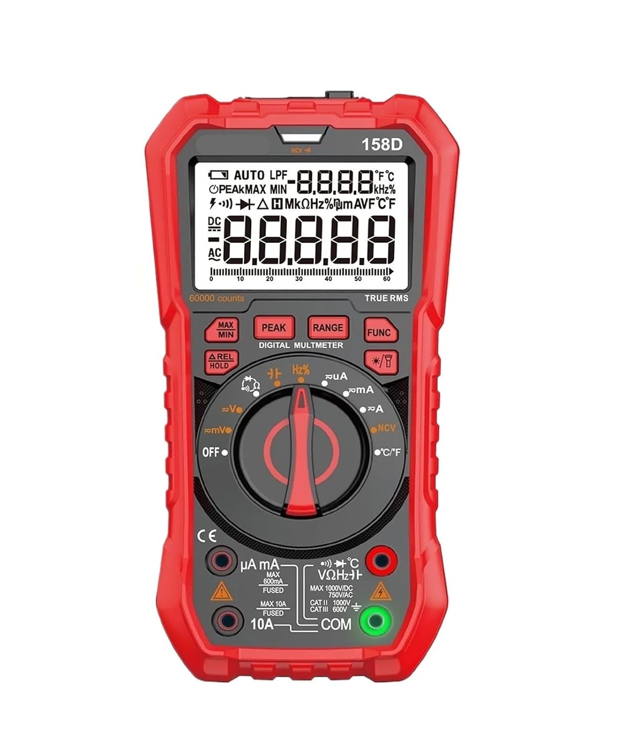 RM158D Digital Multimeter 60,000 Count Auto-Range AC/DC Voltmeter