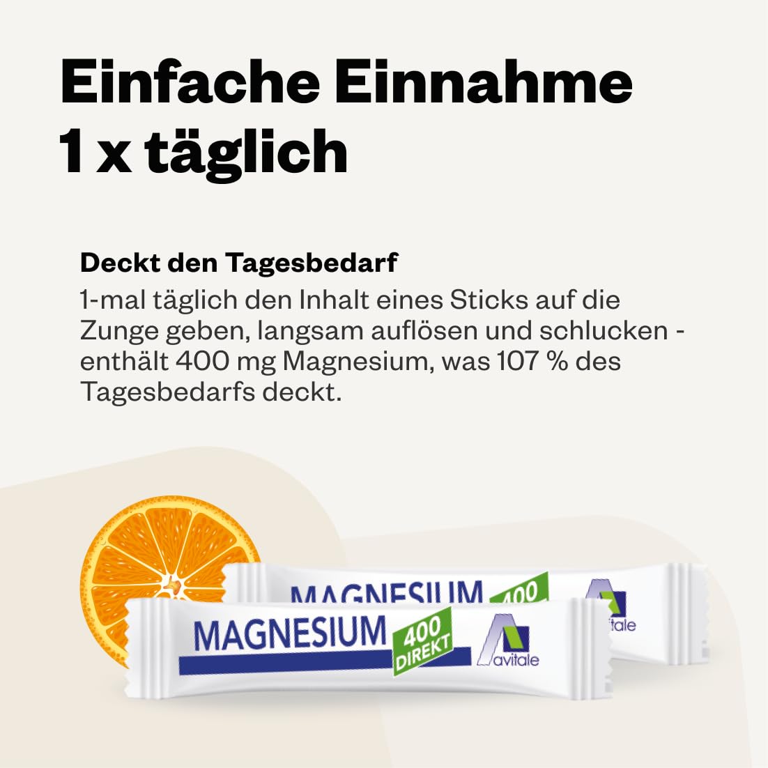 Magnesium 400 direkt Orange, 100 St. Beutel