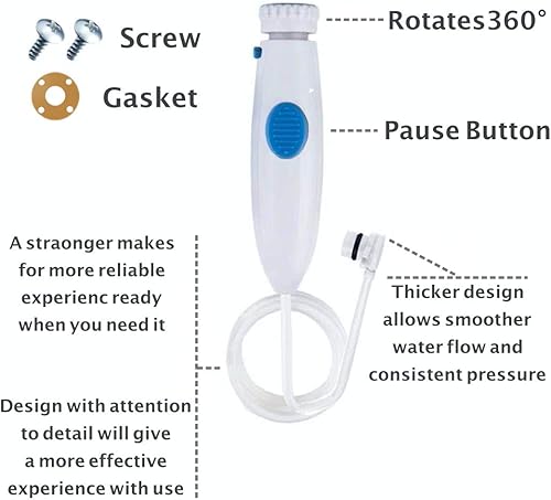 Miniatura 2 de Accesorios de higiene bucal Manguera de agua estándar Mango de plástico para irrigador oral Waterpik para Waterpik Wp-100 Wp-450 Wp-250 Wp-300