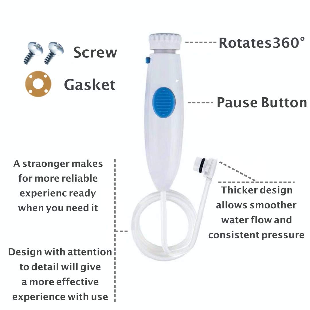 Oral Hygiene Accessories - Manguera de agua estándar con mango de plástico para riego bucal Waterpik Wp-100 Wp-450 Wp-250 Wp-300 Wp-660 Wp-900 (versión antideslizante)
