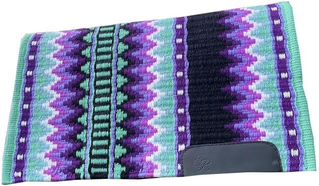 HUMAYL Saddlery Saddle Pad/Blanket for Horses Western Show Horse Saddle Blanket New Zealand Design Handmade Wool Saddle Blanket Top Wool Saddle Pad Regular Size : 34" L x 36" W x 1" inches PAD026