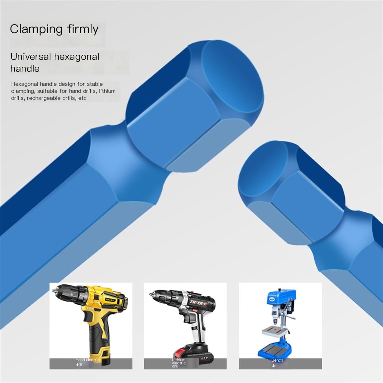 Ceramic Eccentric Drill Triangular Drill Dry Full Ceramic Tile Glass Stone Rock Slab Drill bit to Punch Holes Hexagonal Straight Shape (Size : 8mm)