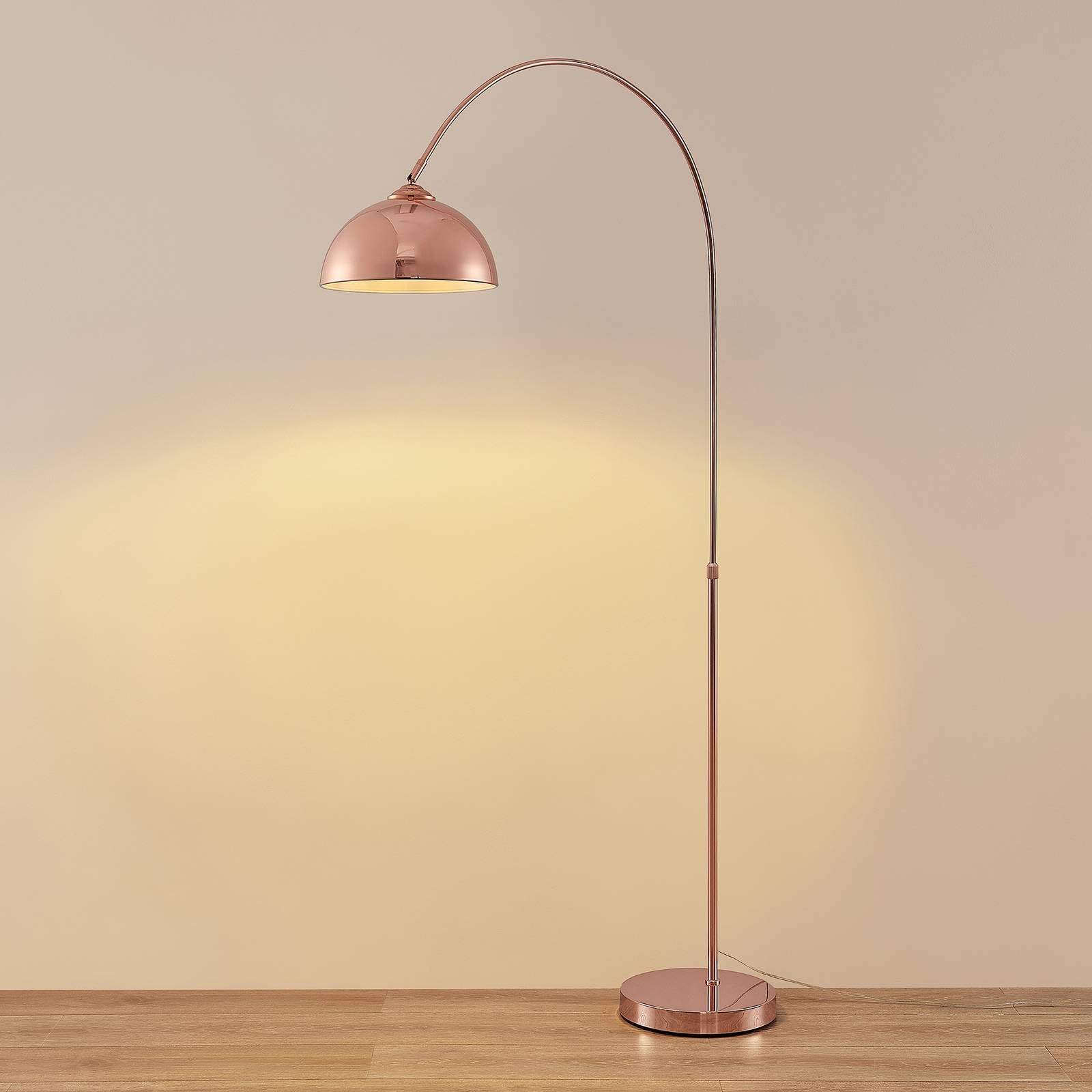 Lindby Lampada da terra (Moderno) colore Marrone, in Metallo ad es. Soggiorno & Sala pranzo lampada arco pavimento