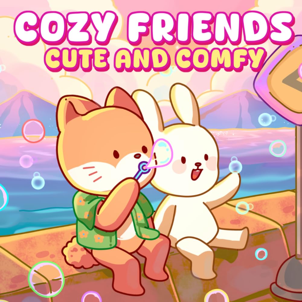 Cozy Friends Coloring Book: Cute, Comfy, and Bold Designs with Sweet Animals in Cozy Hygge Moments | Relaxing Activity for Teens and Adults