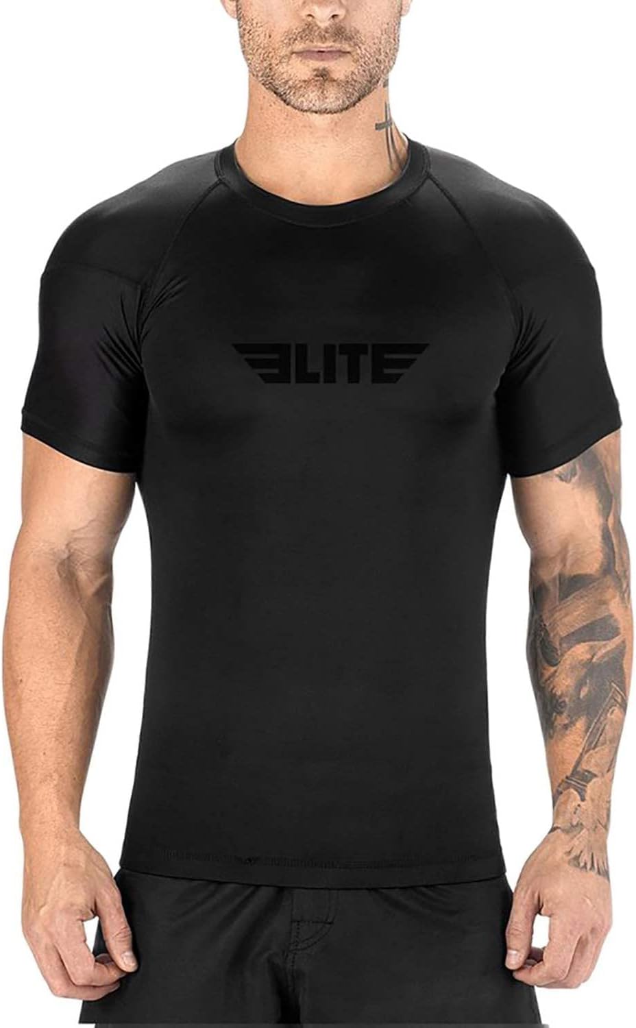 Jiu Jitsu BJJ Rash Guards, Men’s BJJ, No GI, MMA Ranked Short Sleeve Compression Base Layer Rash Guard