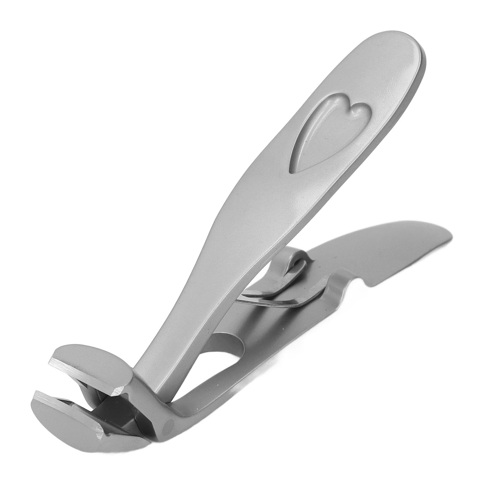 Large Angled Fingernail Clipper, Thick Stainless Steel Ergonomic Toe Nail Clippers Nail Cutter Nail Tip Cutter Nail Clippers Set Manicure Tools for Toenails and Fingernails (Silver)