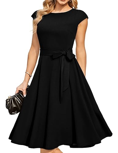 DRESSTELLS Women's Cocktail Dresses, Formal Wedding Guest Modest Church Vintage