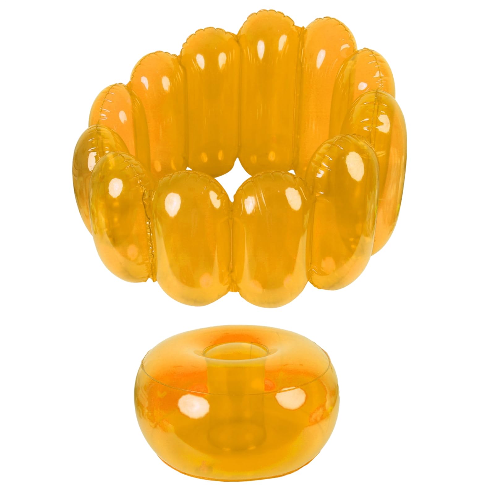 Sedia gonfiabile trasparente – Sedie gonfiabili in PVC trasparente | Sedia gonfiabile per salone, mobili gonfiabili, sedie cinematografiche per dormitorio, cortile, feste ed eventi