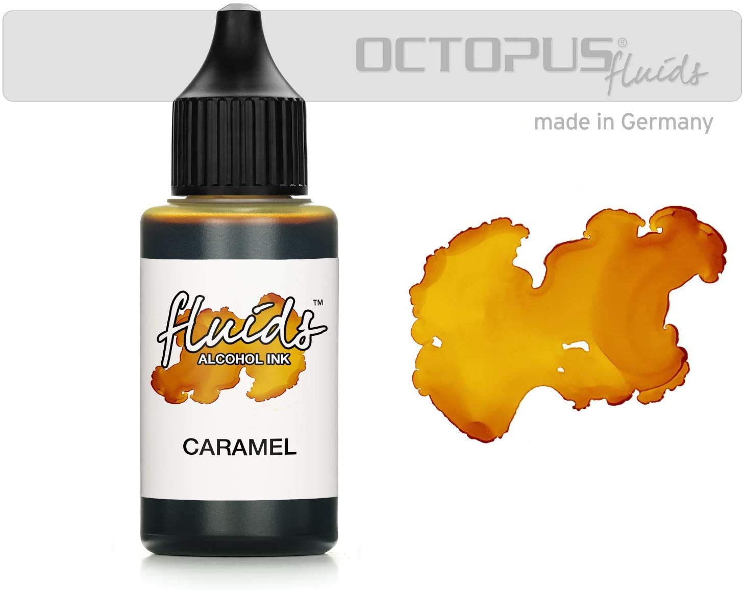Octopus Fluids Alcohol Ink Set transparent, Alkoholtinte, 23 x 30 ml | Aufeinander abgestimmte Alkoholtinten für Alcohol Ink Art, Farbverläufe und abstrakte Effekte