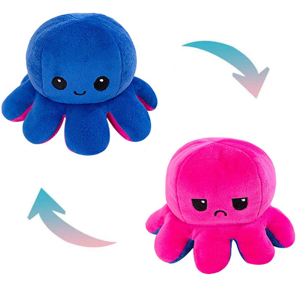 AioTio Double-sided Reversible Mood Octopus Sift Toys - Red