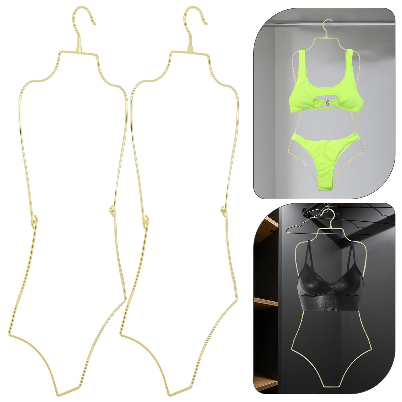 Balacoo Gruccia Pieghevole in Metallo per 2 Costumi da Bagno Donna, per Esposizione e Uso in Viaggio