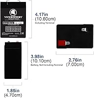 Vista 2 de VICI Battery VB4.5-6 para ExpertPower EXP645 6V 4.5 Amp recargable