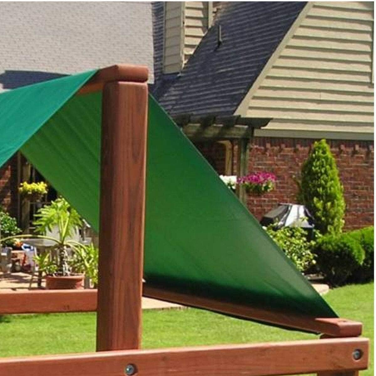 Playground Replacement Canopy 52" x 90" Outdoor Swingset Shade Kids Playground Roof Canopy Waterproof Snow Proof Tent Cover Replacement Tarp Sunshade (Green)