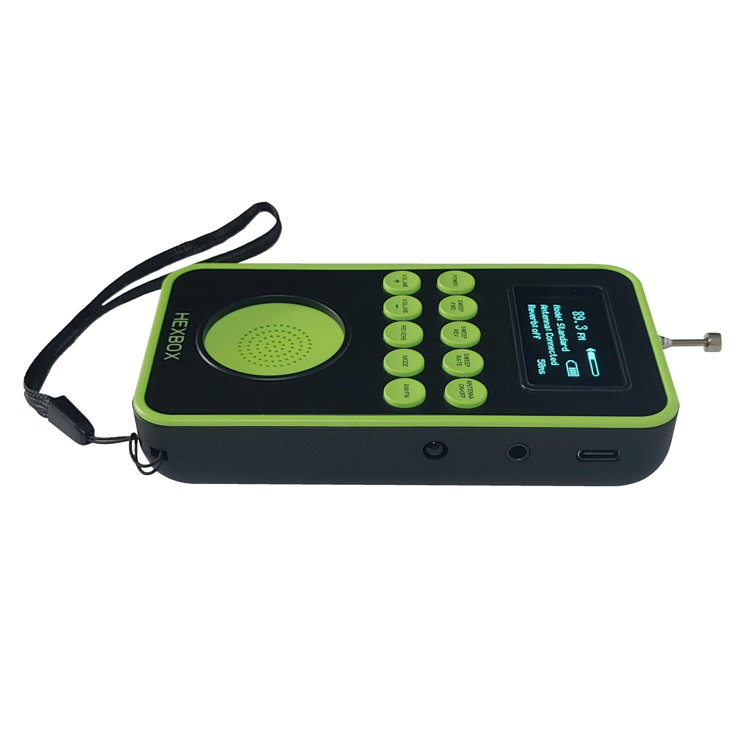 HexBox Spirit Box Equipo de caza de fantasmas AM FM Radio Escáner Encuestas paranormales Kit de herramientas de búsqueda ITC Gear Ghost Box Equipo paranormal Pod EVP Grabadora EMF Contador