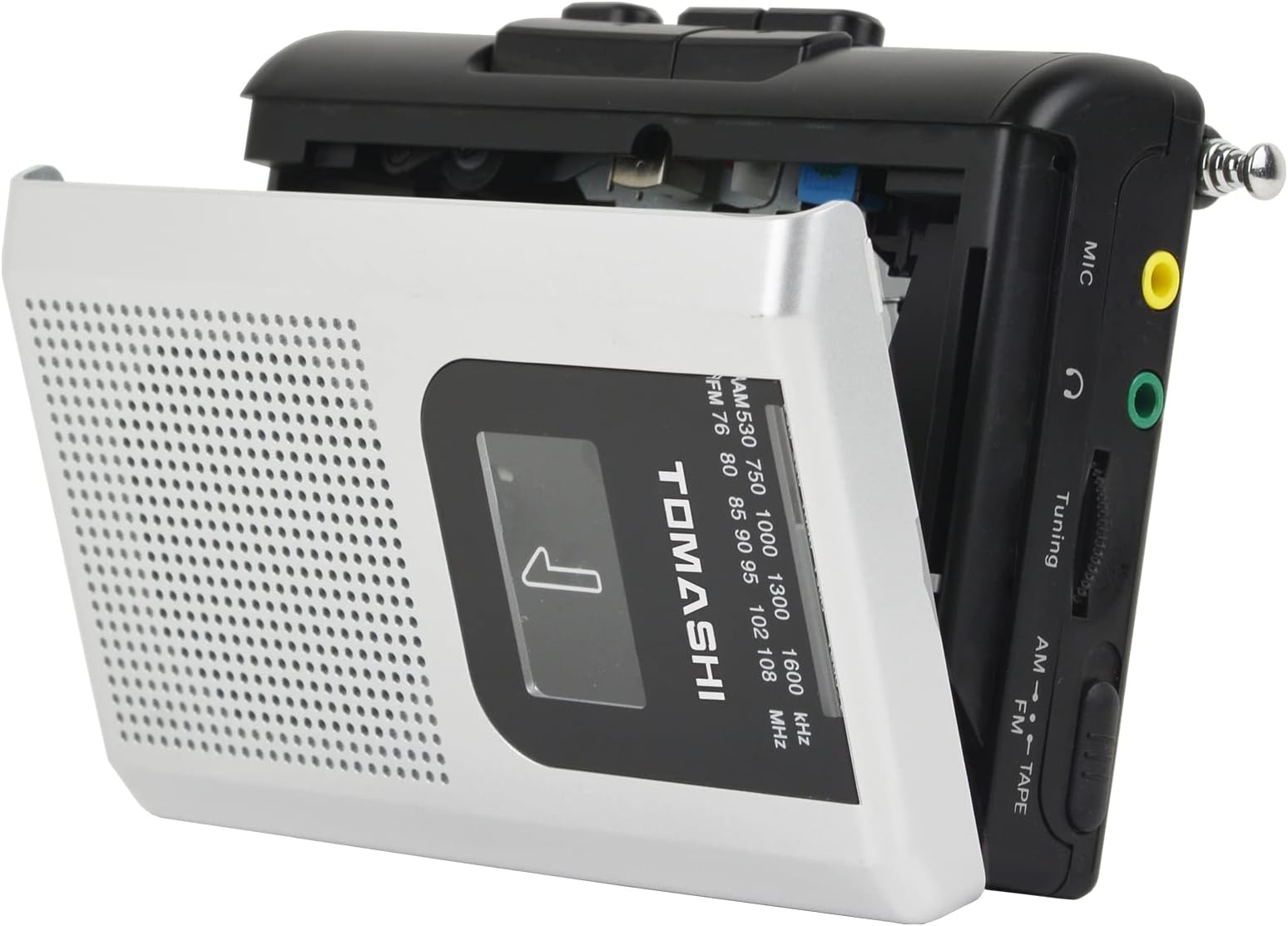 TOMASHI Cassette Player Tape Recorder FM AM Radio with Built-in Speaker,Microphone