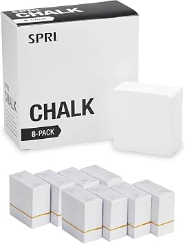 2oz. 8 Pack - SPRI Chalk Block 60ml for Gymnastics, Rock Climbing, Bouldering, Weight-Lifting, Crossfit - Sold as Singles and 4 or 8 Packs