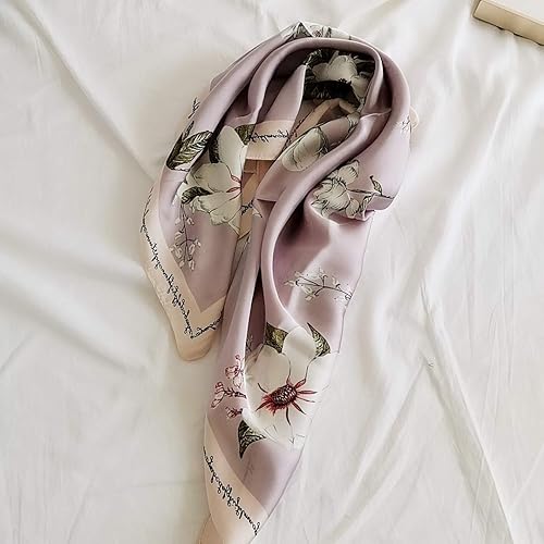 Miniatura 10 de FONYVE - Pañuelo de satén sedoso de tamaño mediano para mujer, cuadrado, 27.5 x 27.5 pulgadas