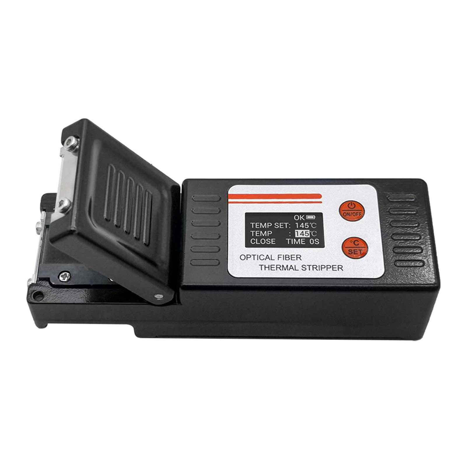 Pelacables Térmicos de Fibra óptica, Herramienta de Pelado de Calefacción Automática Recargable con Temperatura Ajustable, Pelacables de Cuchillas Anchas para Paquete de Cinta Desnuda, Fibras