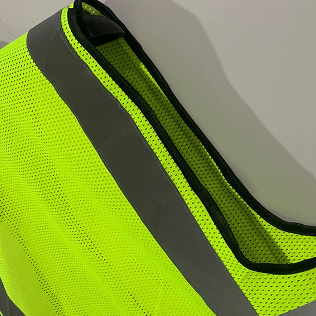 Chaleco Reflectante de Alta Visibilidad Chalecos Reflectantes de Trabajo de Malla de Alta Visibilidad Transpirables con Bolsillos y Cremallera Chaqueta Reflectante de Seguridad (NL)