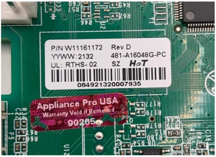 Replacement for Whirlpool Refrigerator Control Board - Part Number W11161172 OEM