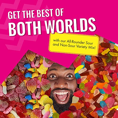 Sweet Yourself Vegan Gummies Variety Mix Sour And Non-Sour - Vegan Gummy Candy 100% Plant Based Snacks - 2 Pack #TOP4