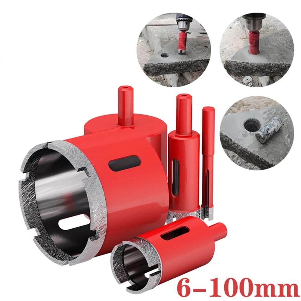 1 pz 6-100mm Marmo Apri Foro Punta diamantata Sega a tazza Punta da trapano per Marmo Granito Mattoni Piastrelle Ceramica Calcestruzzo Perforazione, 70MM