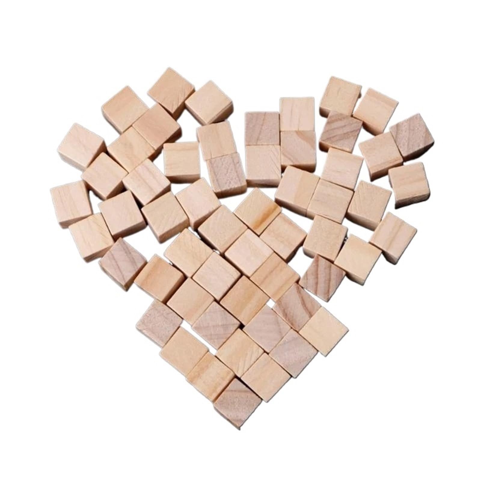 500 piezas de bloques cuadrados madera 10 mm, mini cubos decorativos for manualidades carpintería