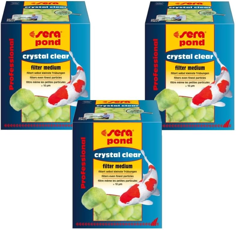 Sera Crystal Clear Filter Media, Medium Three Pack Bundle (3 Items)
